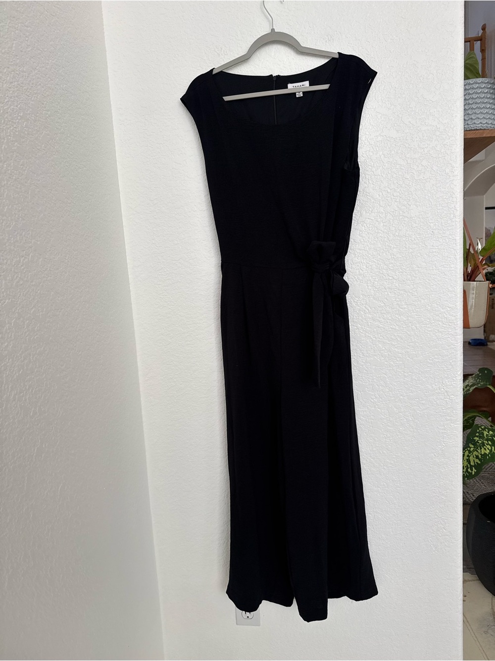 Tahari brand Classic Black Sleeveless Wrap Romper